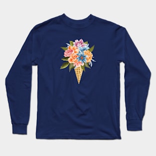 Flowers in an ice cream cone Long Sleeve T-Shirt